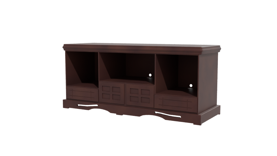 Wooden Storage Rack with Drawers 3D - Professional 3D Model Render 12