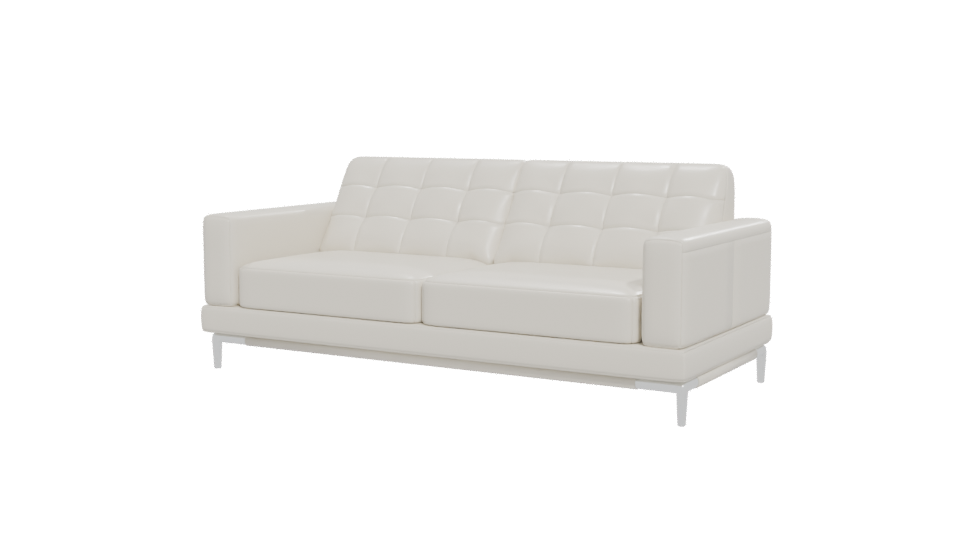 Contemporary White Sofa Model - Professional 3D Model Render 12