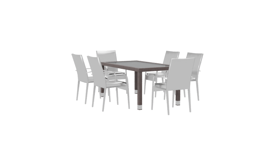 Stylish Outdoor Dining Set 3D - Professional 3D Model Render 7