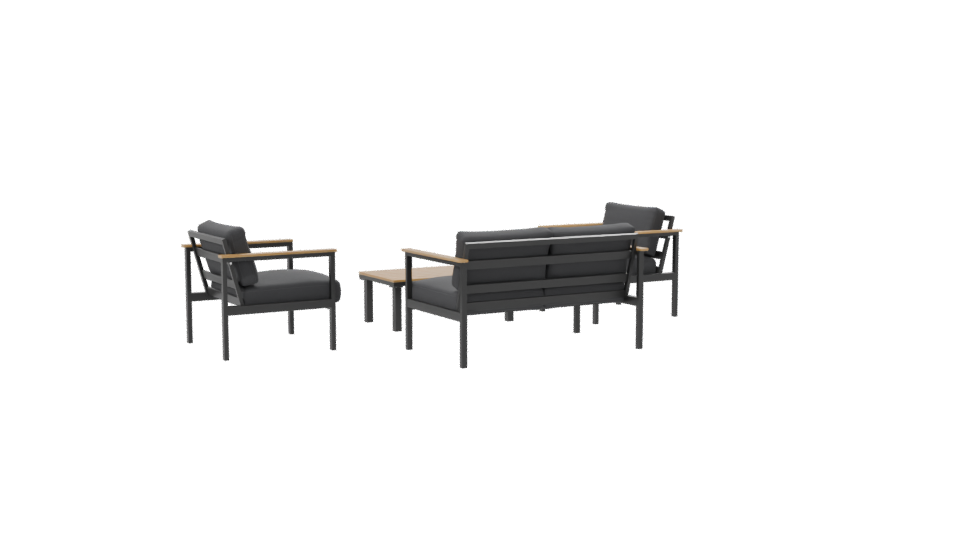 Stylish Outdoor Seating Set 3D Model - Professional 3D Model Render 7