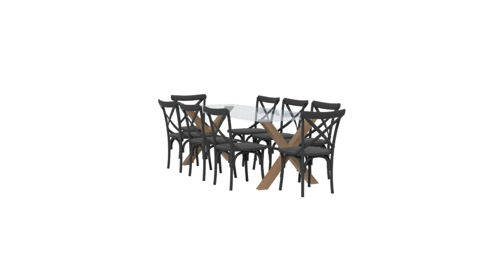 Elegant Dining Table Set 3D - Professional 3D Model Render 13
