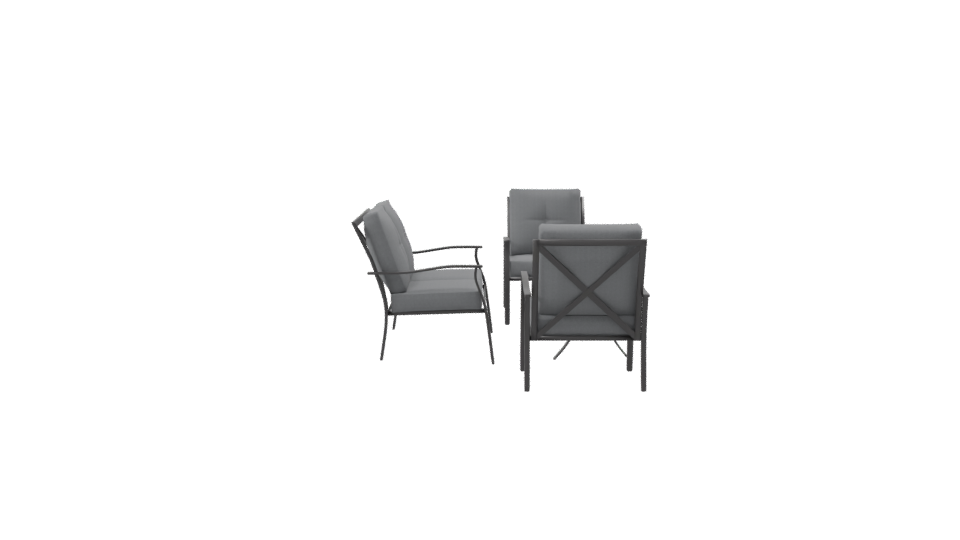 Stylish Outdoor Patio Furniture Set 3D Model - Professional 3D Model Render 8
