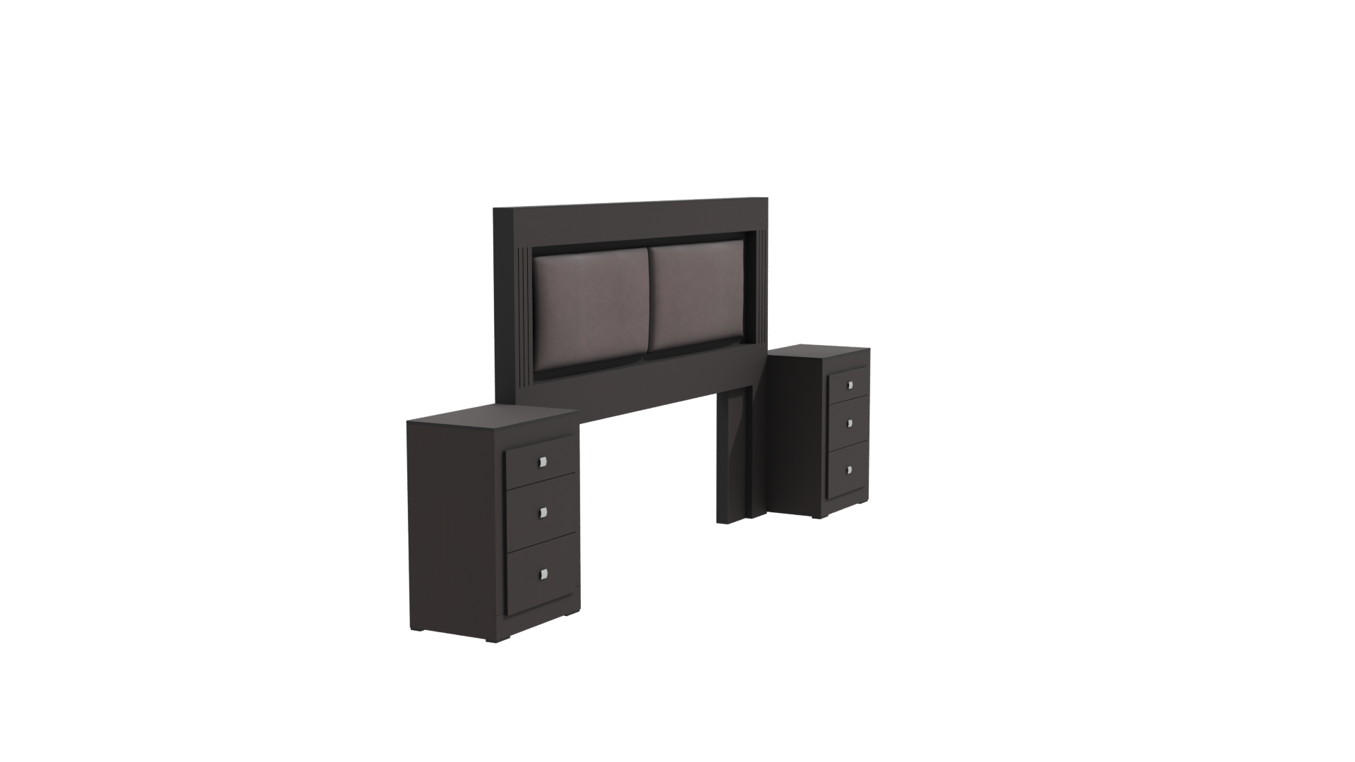 Contemporary Bed Frame Set 3D - Professional 3D Model Render 9