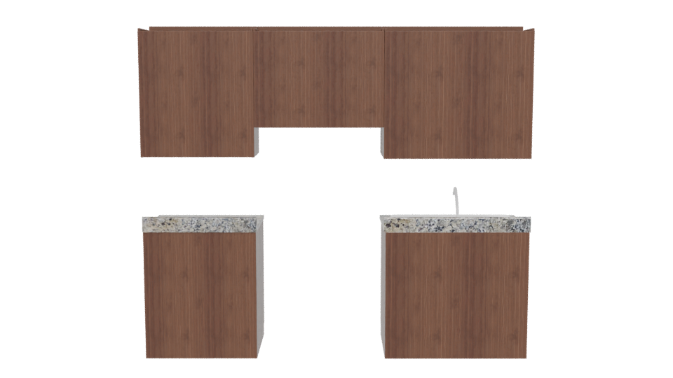 Stylish Kitchen Cabinet Set 3D - Professional 3D Model Render 5