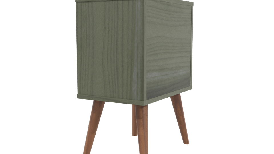 Stylish Wooden Nightstand 3D - Professional 3D Model Render 3