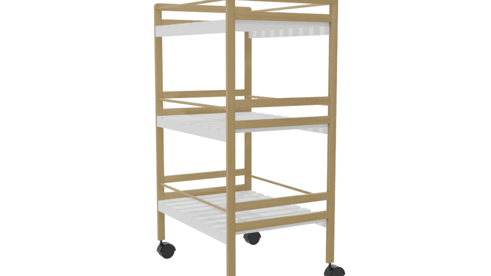 Elegant Multi-Tier Storage Rack 3D - Professional 3D Model Render 7