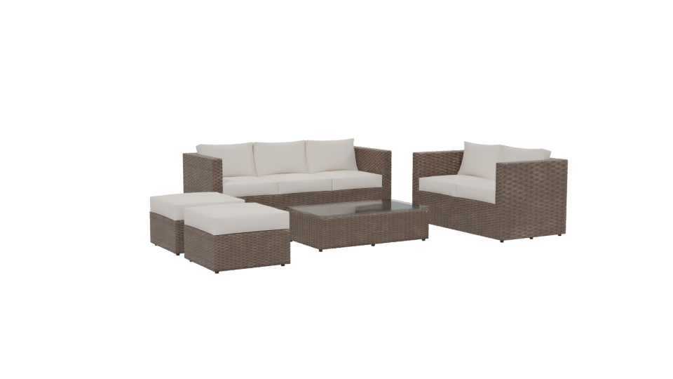 Contemporary Outdoor Sofa Set 3D - Professional 3D Model Render 13