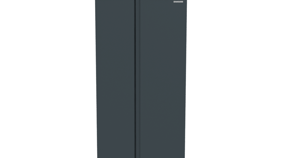 Sleek Double-Door Refrigerator Model - Professional 3D Model Render 11