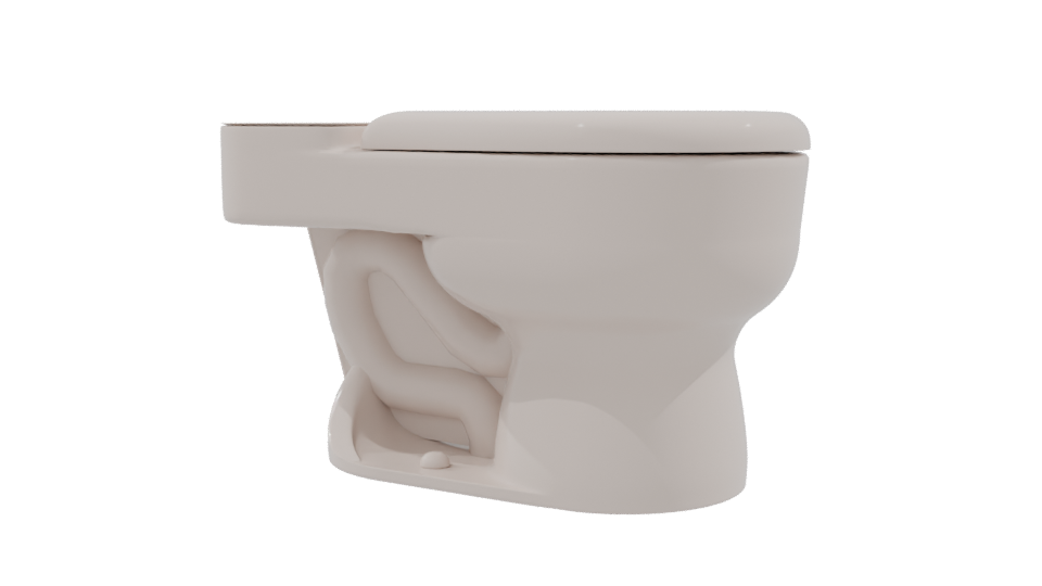 Contemporary Ceramic Toilet 3D Model - Professional 3D Model Render 9