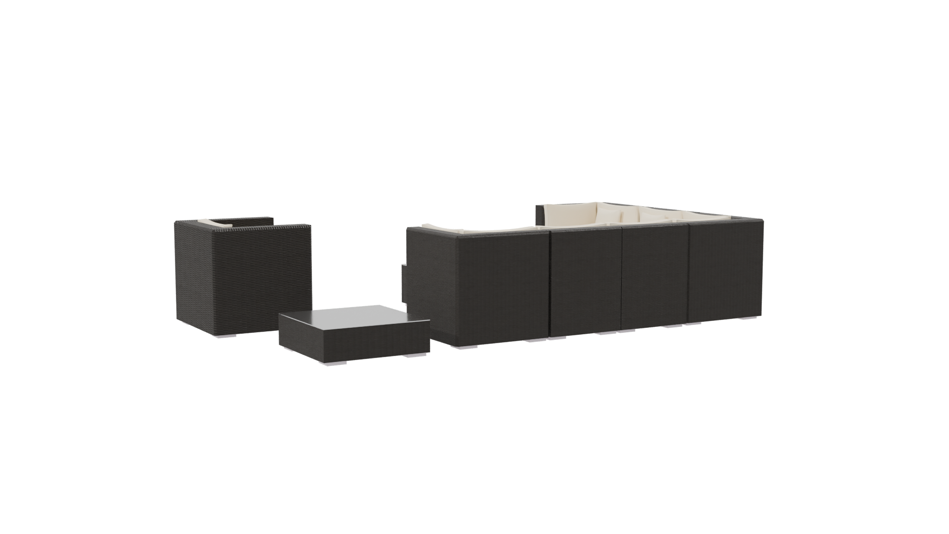 Modern Outdoor Sofa Set 3D - Professional 3D Model Render 7