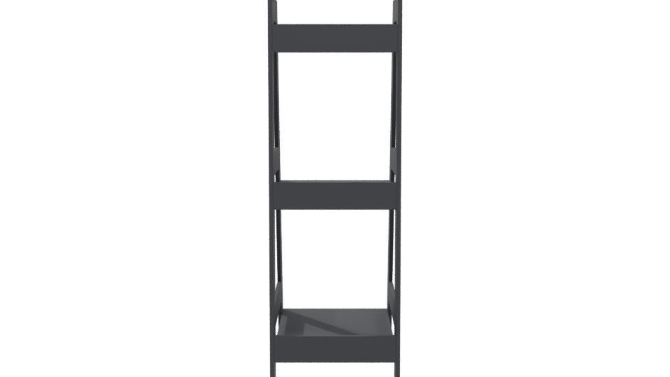 Minimalist Black Shelving Unit 3D - Professional 3D Model Render 5