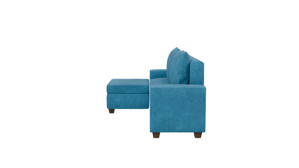 Stylish Blue Sofa 3D Model - Professional 3D Model Render 2