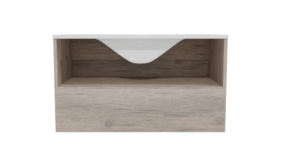 Minimalist Wooden Bathroom Vanity 3D - Professional 3D Model Render 5