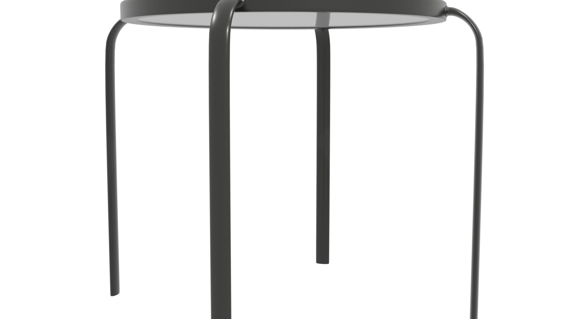 Minimalist Round Metal Table 3D - Professional 3D Model Render 4