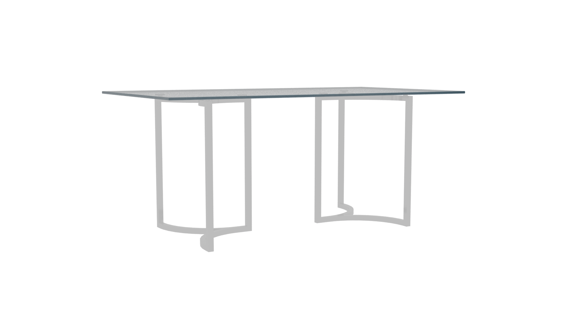 Stylish Glass Top Dining Table - Professional 3D Model Render 7