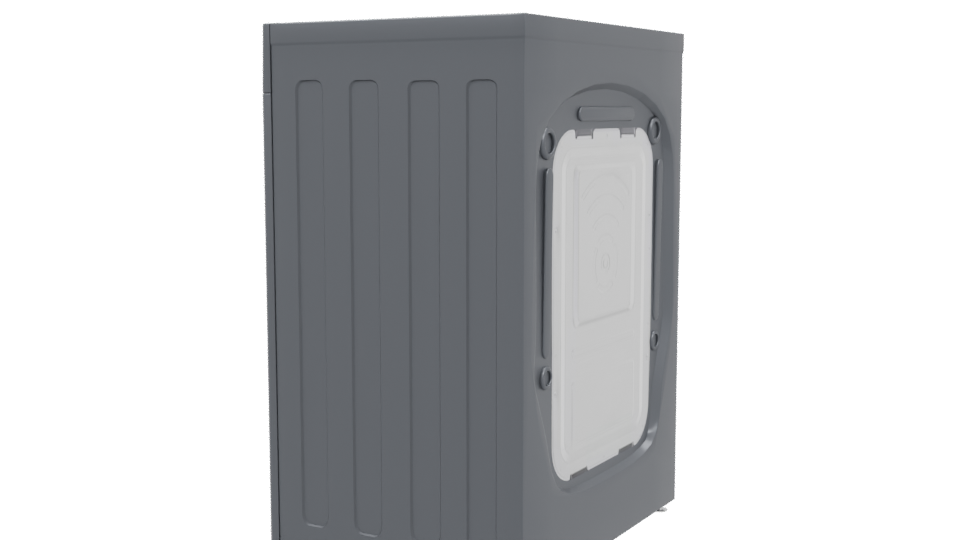 Stylish Front-Loading Washing Machine - Professional 3D Model Render 3