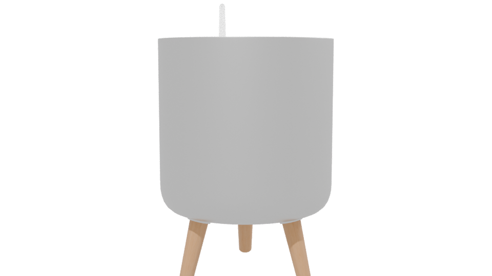 Stylish Metal Planter Pot 3D - Professional 3D Model Render 13