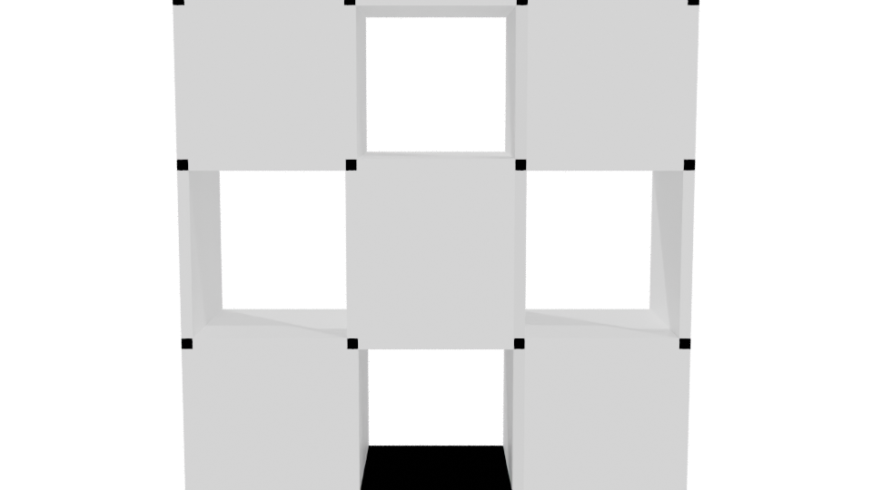 9 Cube Organizer Shelf 3D Model - Professional 3D Model Render 5