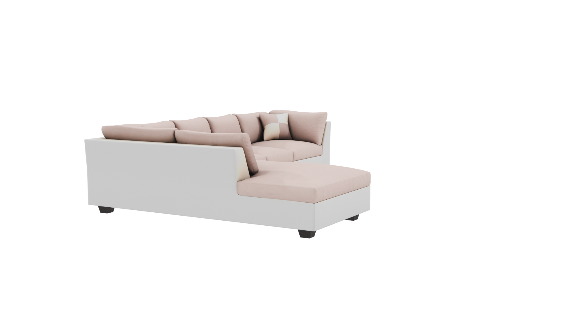 Modern L-Shaped Sofa 3D Model - Professional 3D Model Render 9