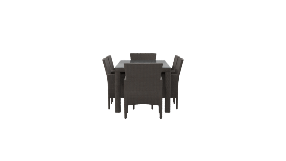 Elegant Outdoor Dining Set 3D - Professional 3D Model Render 8
