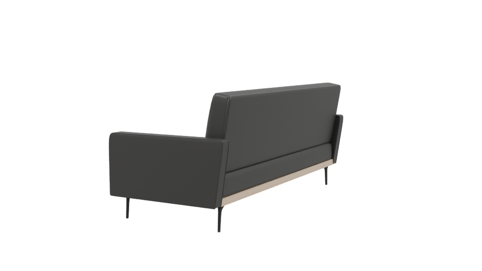 Stylish Modern Leather Sofa 3D Model - Professional 3D Model Render 3