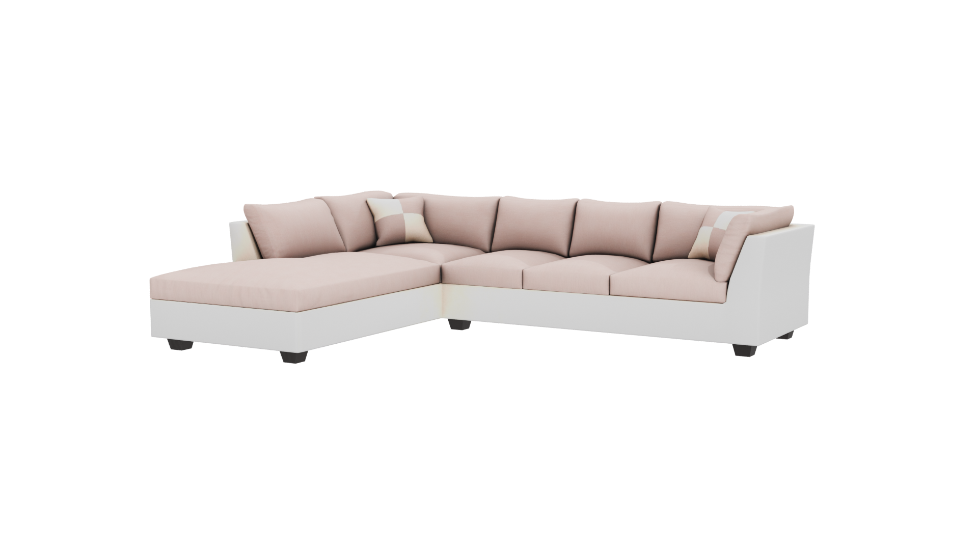 Modern L-Shaped Sofa 3D Model - Professional 3D Model Render 12