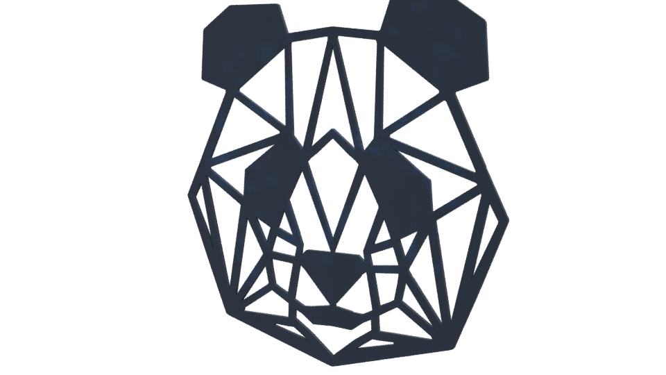 Stylized Panda Head 3D Model - Professional 3D Model Render 12