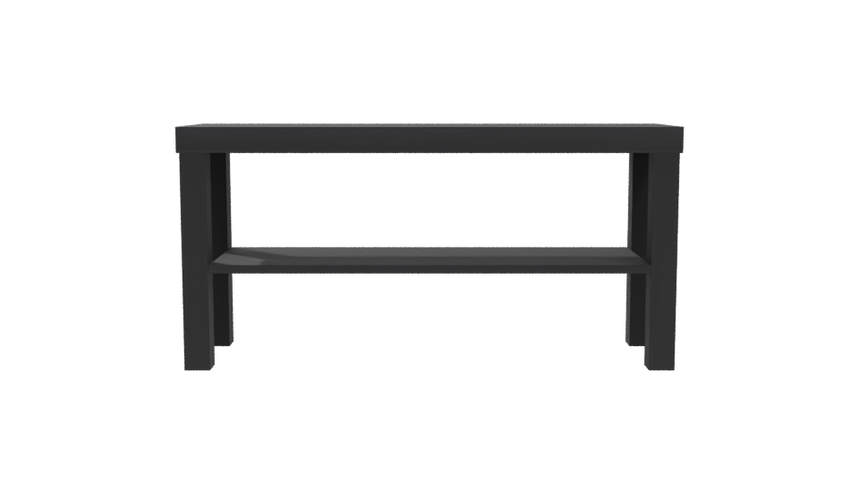 Stylish Black Console Table 3D - Professional 3D Model Render 5