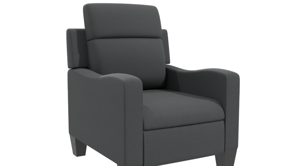 Stylish Modern Fabric Armchair 3D Model - Professional 3D Model Render 10
