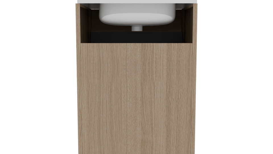 Stylish Wooden Office Bin Model - Professional 3D Model Render 5