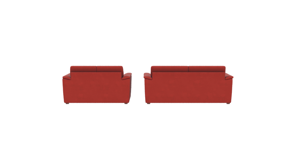 Stylish Red Sofa Set 3D - Professional 3D Model Render 5