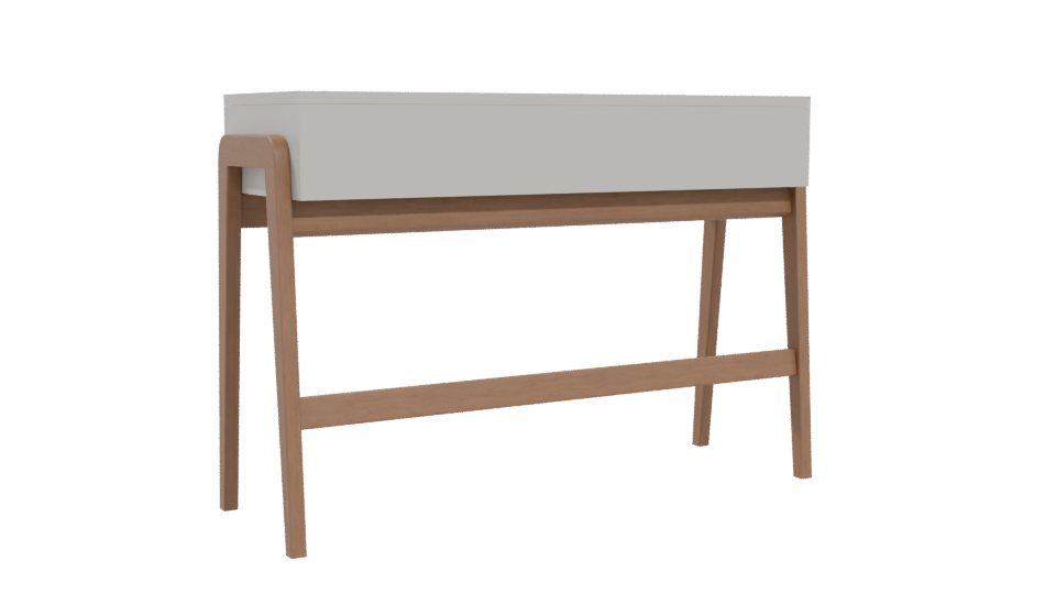 Minimalist Wooden Console Table - Professional 3D Model Render 4