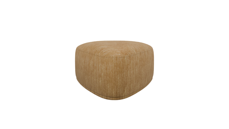 Stylish Fabric Ottoman Model - Professional 3D Model Render 2