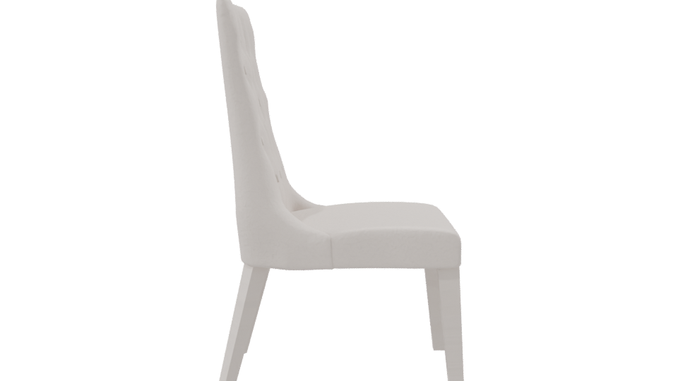 Elegant White Dining Chair 3D - Professional 3D Model Render 8