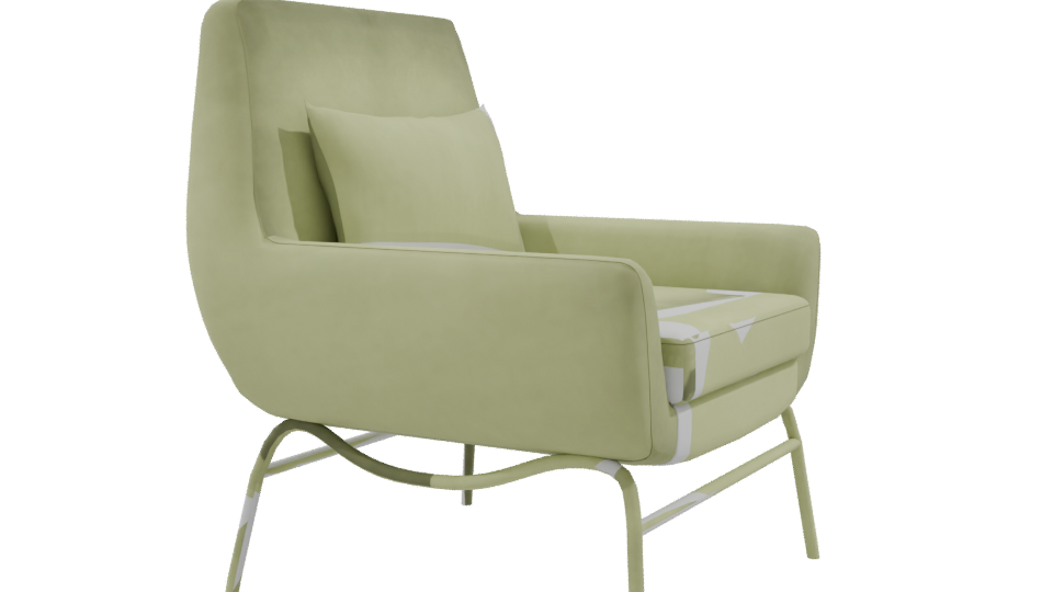 Stylish Modern Accent Chair 3D - Professional 3D Model Render 9