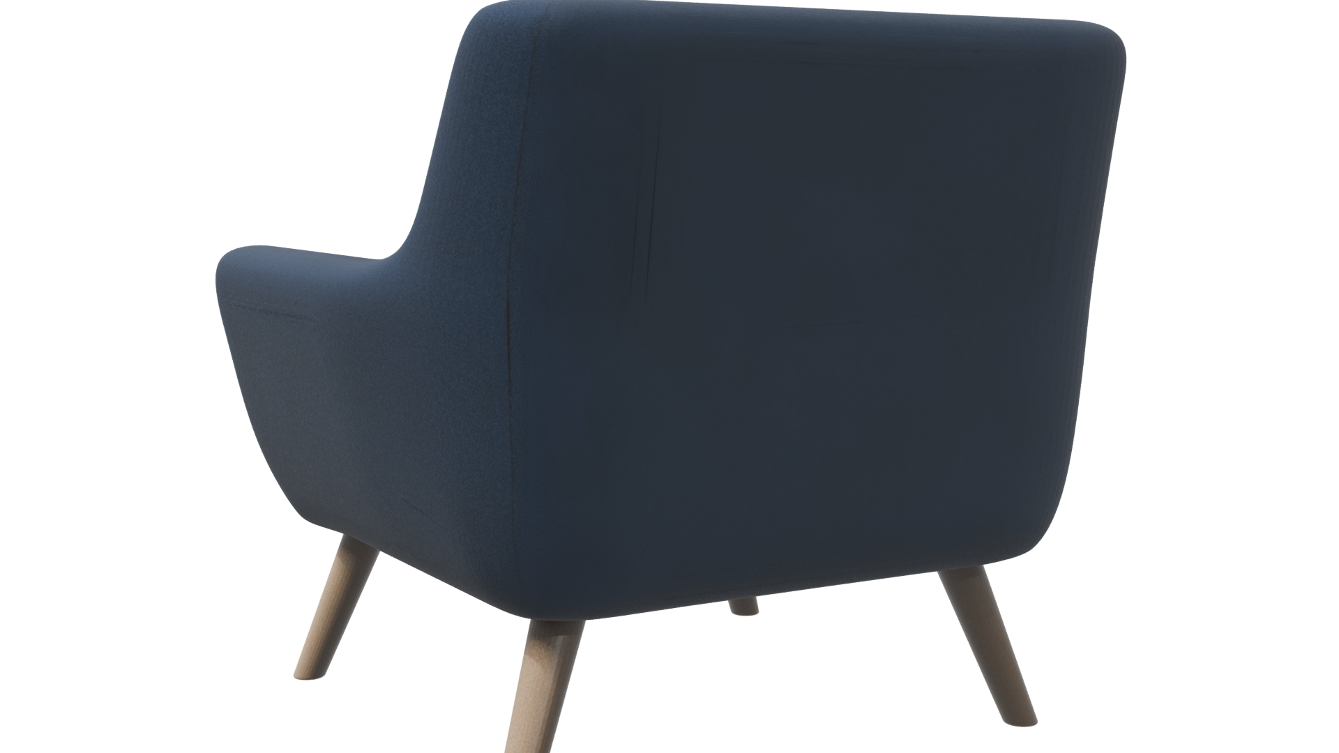 Modern Navy Blue Armchair 3D - Professional 3D Model Render 4
