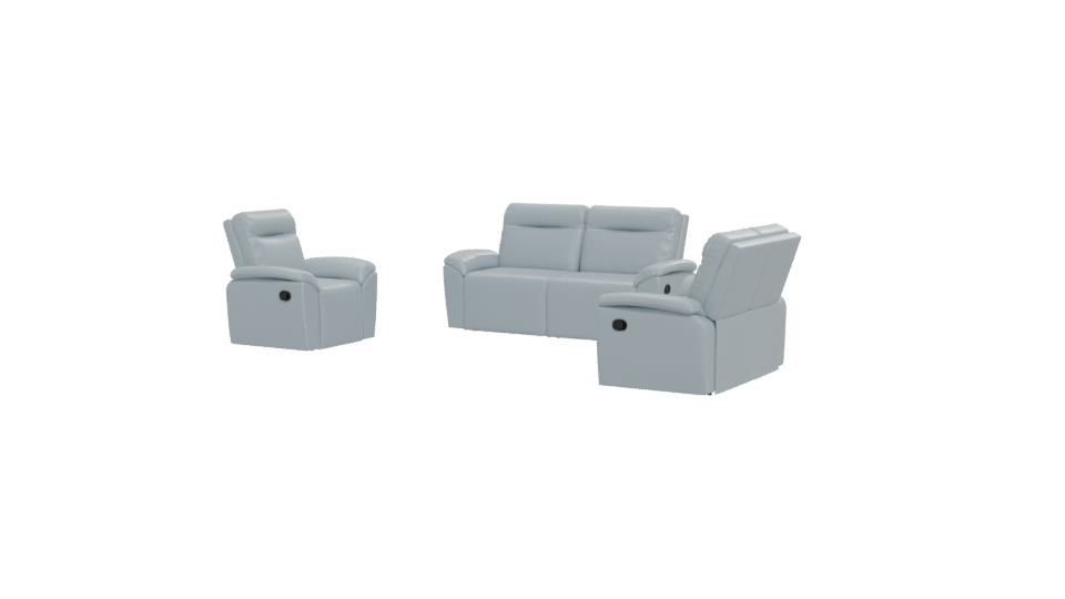 Reclining Sofa Set 3D Model - Professional 3D Model Render 12