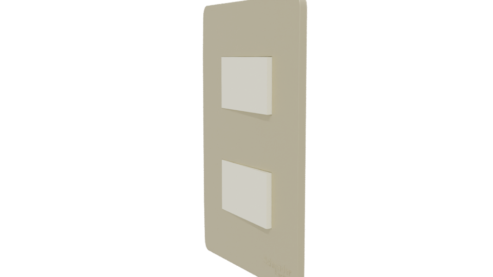 Elegant Wall Switch Plate Model - Professional 3D Model Render 13