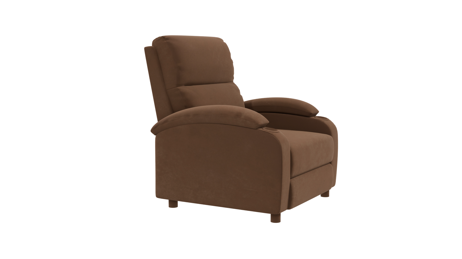 Stylish Brown Recliner Chair 3D - Professional 3D Model Render 9
