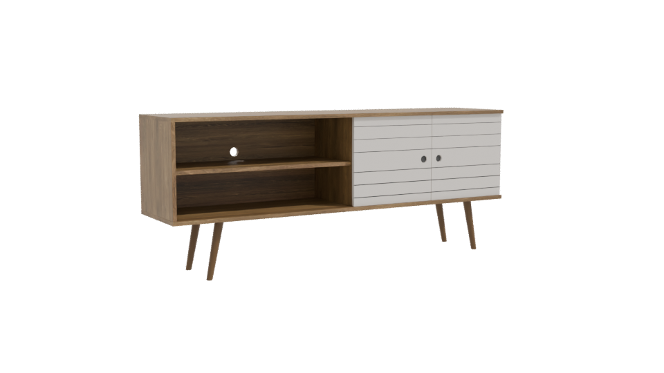 Stylish Wooden TV Stand 3D - Professional 3D Model Render 10
