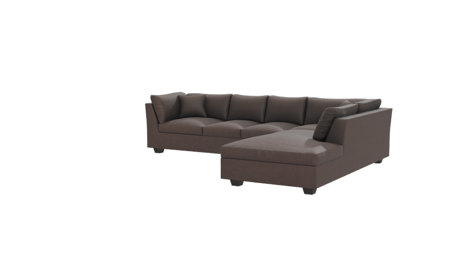 Elegant L-Shaped Sofa 3D Model - Professional 3D Model Render 12