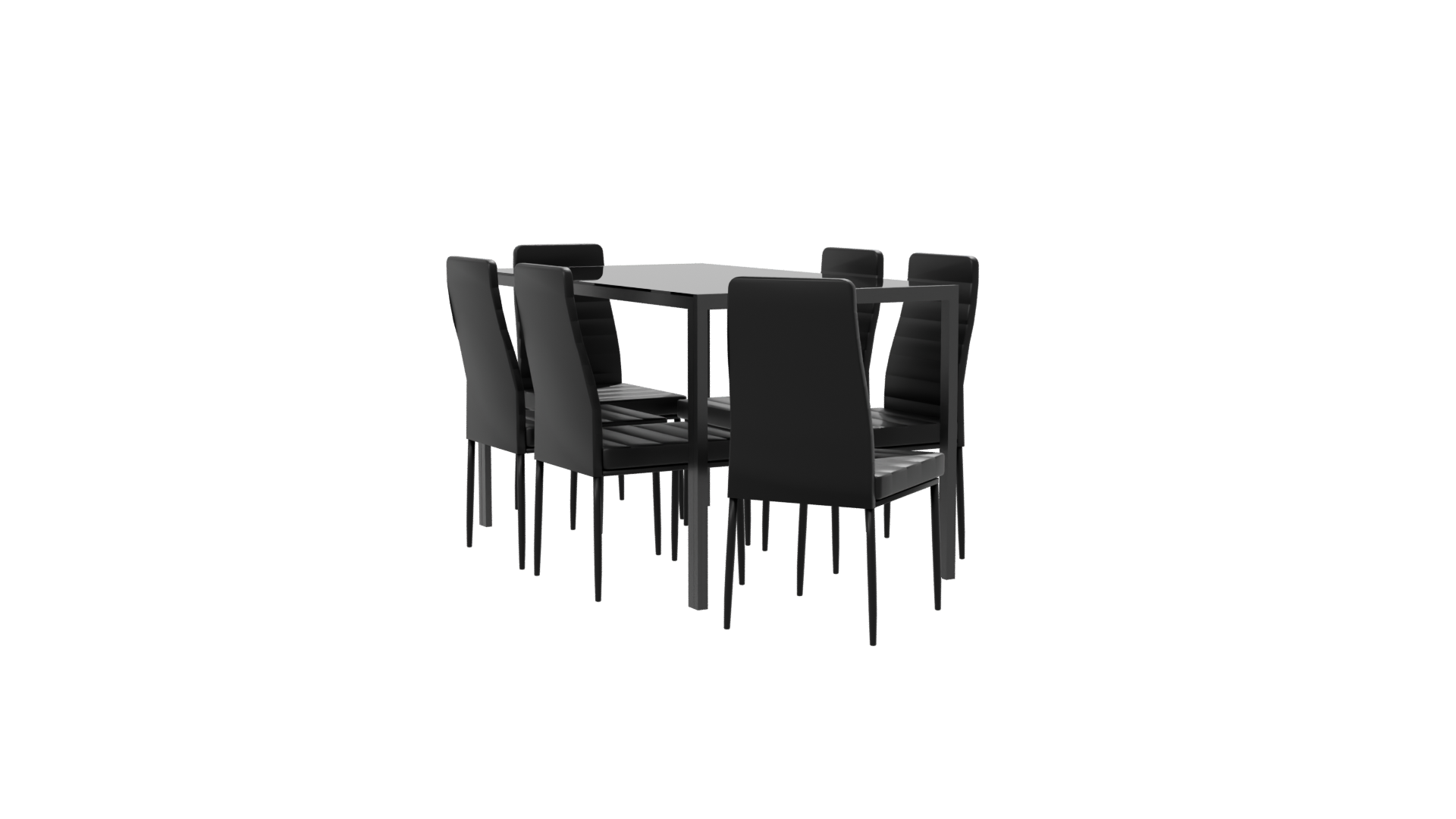 Stylish Modern Dining Set 3D - Professional 3D Model Render 7