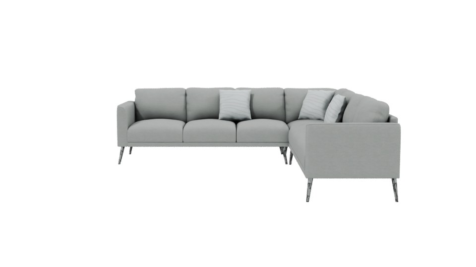 Contemporary Sectional Sofa Model - Professional 3D Model Render 2