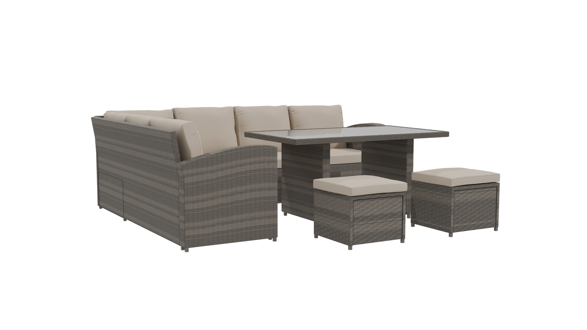 Outdoor Dining Set Padang 3D - Professional 3D Model Render 10