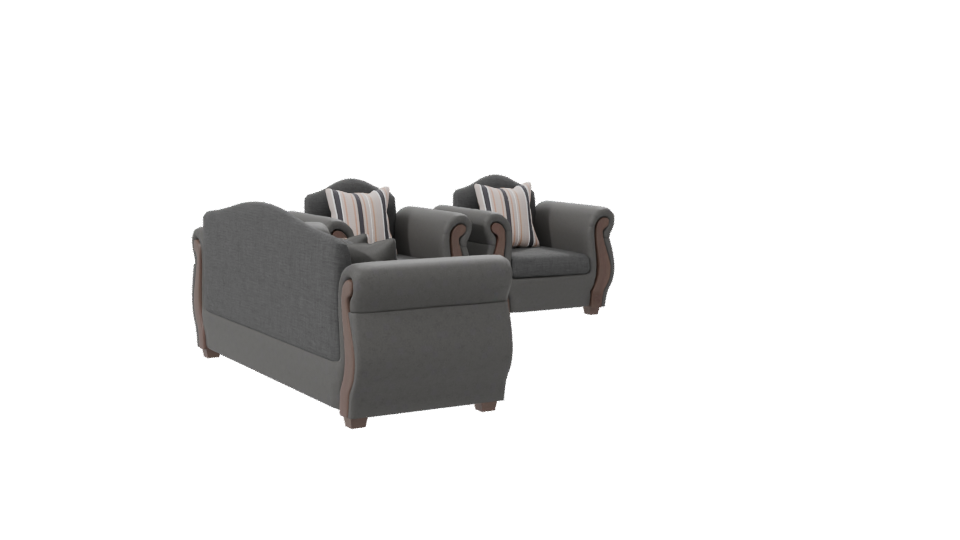 Elegant Upholstered Sofa Set 3D - Professional 3D Model Render 7