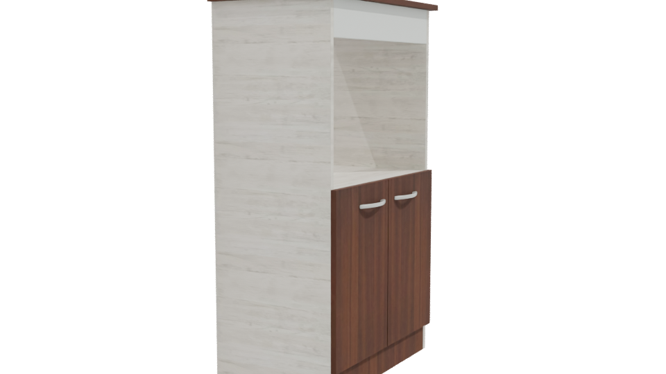 Contemporary Wooden Cabinet Model - Professional 3D Model Render 9