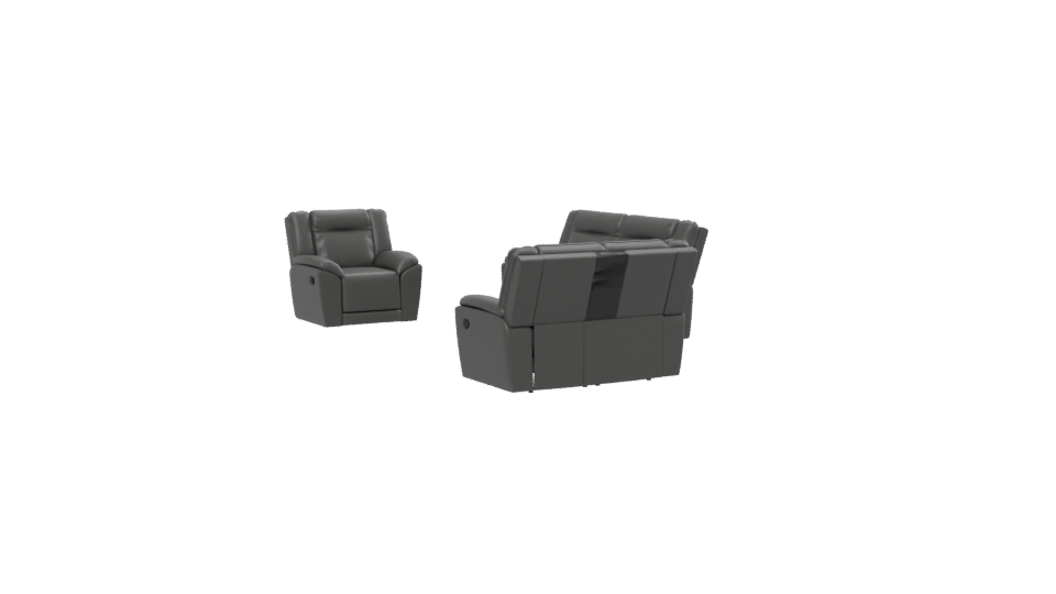 Stylish Reclining Sofa Set 3D - Professional 3D Model Render 13
