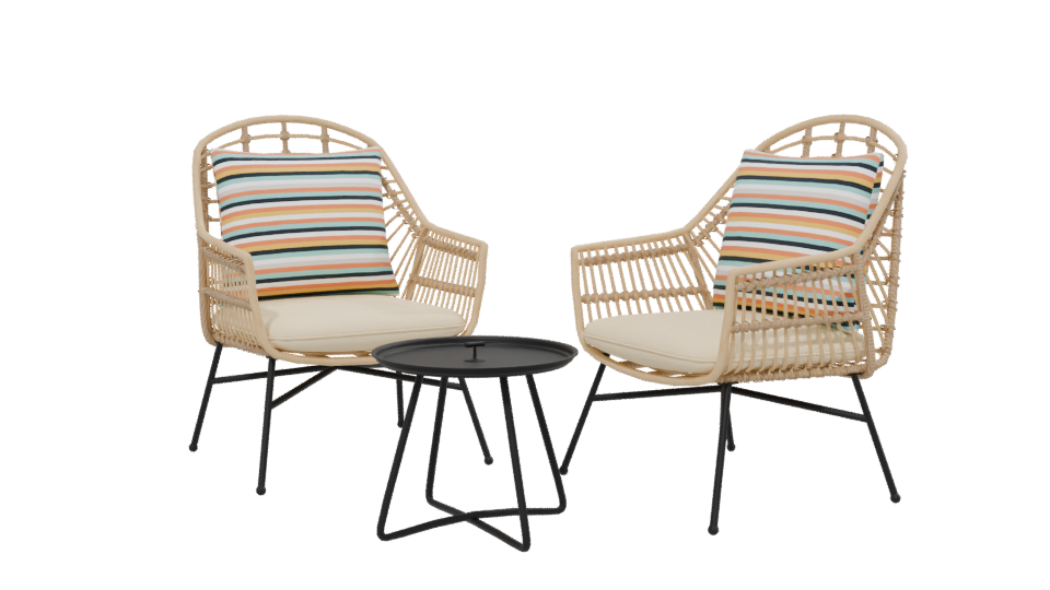 Stylish Outdoor Lounge Set 3D - Professional 3D Model Render 13