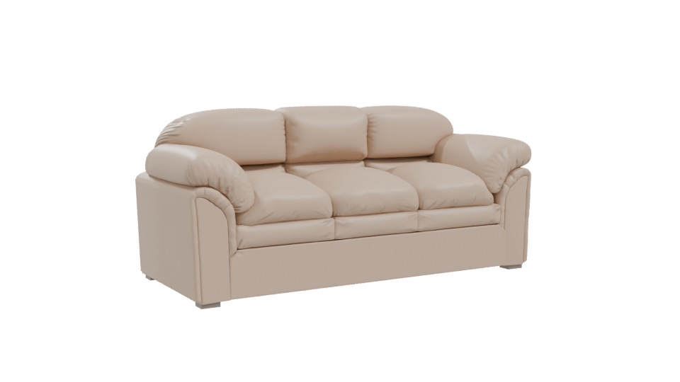 Contemporary Plush Sofa Model - Professional 3D Model Render 10