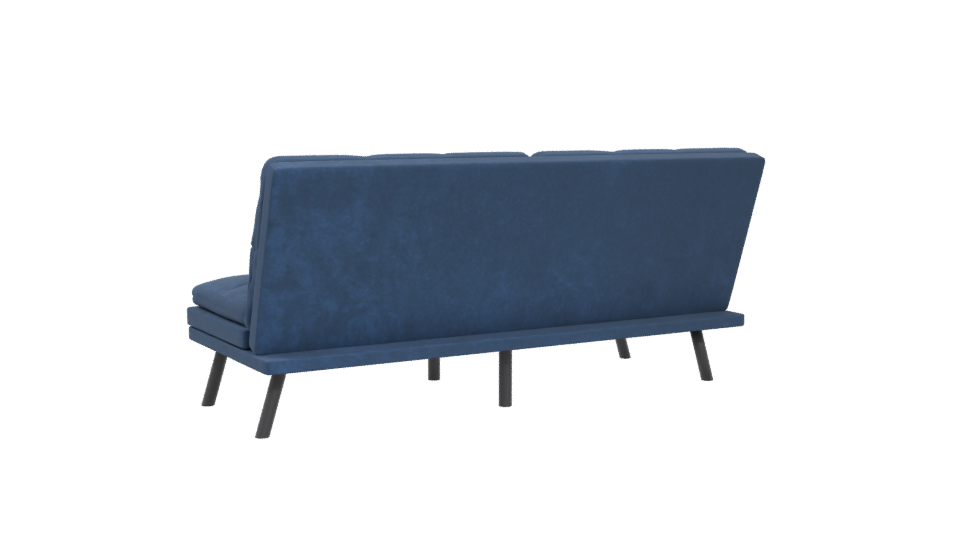 Stylish Blue Sofa 3D Model - Professional 3D Model Render 4